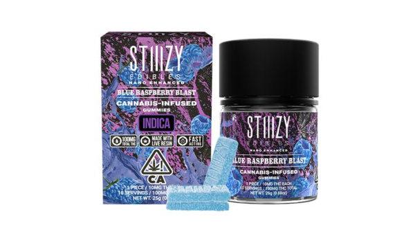 STIIIZY Live Resin Gummies - 100MG Blue Raspberry Blast